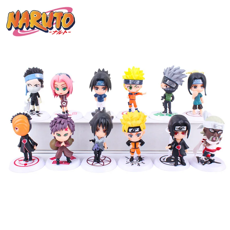 6pcs/set Naruto Shippuden Anime PVC Rīcības Attēls Hatake Kakashi 18/19 Q Versija Modelis Naruto Statuja Kolekcionējamu Rotaļlietu Figma Dāvanas